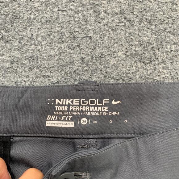 Nike Shorts Mens 36 Grey Dri Fit Golf Tour Performance Chino Flat Front Tech - Picture 5 of 13